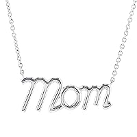14K Gold Plated Mom Loves Pendant Necklace with Free 18