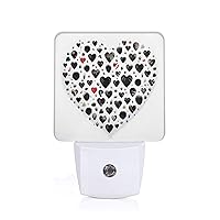 Carefully Spelled with Love Print Night Lights Plug-in Led Night Lamp Smart Sensor Lamp for Bedroom Bathroom Hallway Stairways