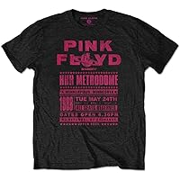 Pink Floyd T Shirt Live Metrodome 1988 Band Logo Official Mens Black