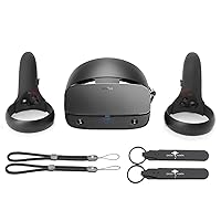 Flagship Oculus Rift S PC-Powered VR Gaming Headset, Touch Controllers, Adjustable Halo Headband, 3D Positional Audio, Insight Tracking, Black, Bundle W/GM Controller Grip Accessories Set