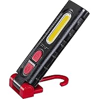 COAST PM100R 180-Degree Rotating Worklight with Magnetic Base, Black/Red