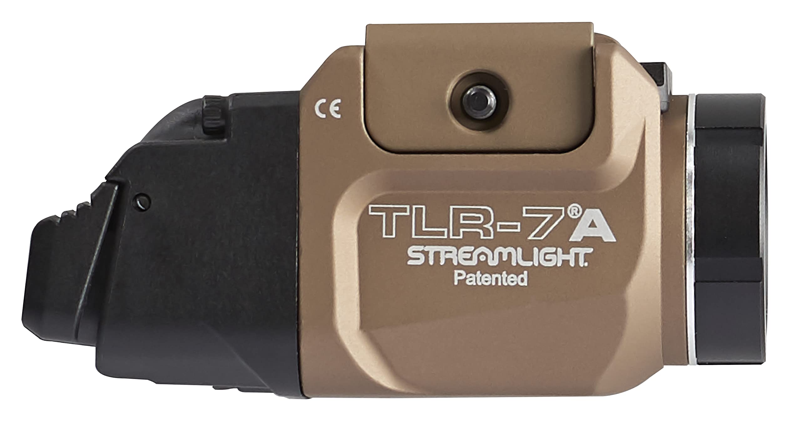 Streamlight 69429 TLR-7A Flex 500-Lumen Low-Profile Rail-Mounted Tactical Light, Includes High Switch Mounted on Light Plus Low Switch in Package, Battery and Key kit, Flat Dark Earth, Box Packaged
