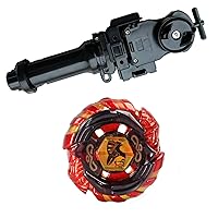 Gaming Spinning Top Toys - Bey Battling Metal Fusion Masters Fight BB111 Mercury Anubius 4D Red Anubis 85XF with Power String Launcher & Grip (BB-111)