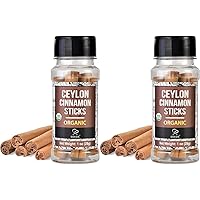 Soeos Organic Ceylon Cinnamon Sticks, Cinnamon, Ground Cinnamon, Cinnamon Sticks, 100% Raw, Non-GMO, Kosher Certified, Cinnamon Seasoning Spice for Coffee, Baking, Cooking and Beverages 1 oz (28g)