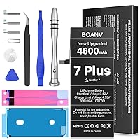 Battery for iPhone 7 Plus, (New Version) BOANV Super High Capacity 0 Cycle Battery Replacement for iPhone 7 Plus, with Professional Replacement Tool Kits