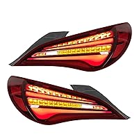 1 Pair Upgrades Facelift LED Tail Lights Turn Signal Brake Lamp Compatible with CLA C117 Coupe X117 CLA45 Compatible with AMG LED 2014-2016