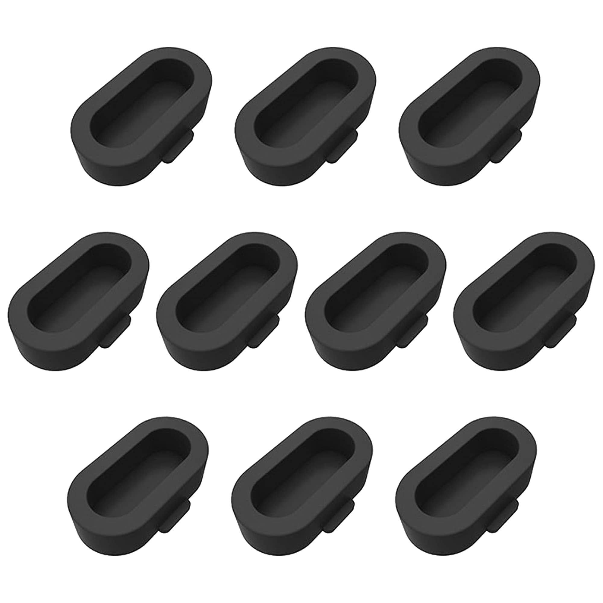 AWINNER 10 Pack Dust Plug Compatible for Garmin Watch Charger Port Protector (Black)