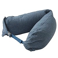 【Counter Genuine】 MUJINeck Pillow Neck Pillow for Airplane Travel Neck Pillow for car Sofa Pillow U-Pillow (Specifications 16x67cm, Linen Stripe)