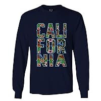 VICES AND VIRTUES Cool Summer California Republic Flowers for Long Sleeve Men's