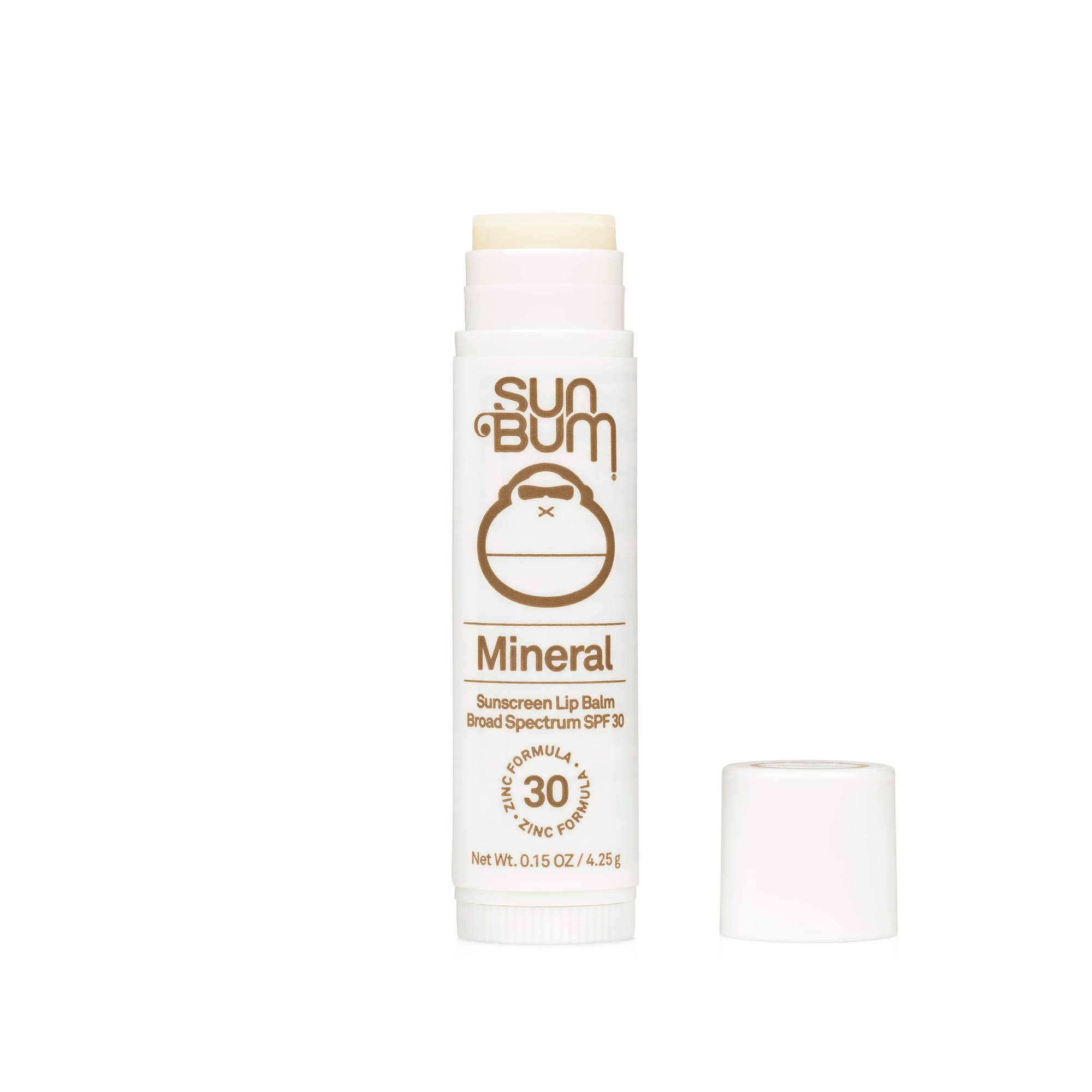 Sun Bum SPF 30 Mineral Sunscreen Lip Balm | Vegan and Hawaii 104 Reef Act Compliant (Octinoxate & Oxybenzone Free) Broad Spectrum Natural Lip Care with UVA/UVB Protection | .15 oz