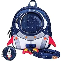 yisibo Rocket Kids Toddler Backpack with Safety Leash for Baby Boys Girls Lightweight Preschool Travel Schoolbag for 1-6 Year