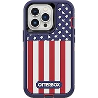 OtterBox iPhone 13 Pro Defender Series Case - AMERICAN FLAG, rugged & durable, with port protection, includes holster clip kickstand