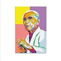 Famous Brazilian Jiu-Jitsu Sports Poster Martial Artist Helio Gracie Portrait Art Poster (20) Canvas Painting Posters And Prints Wall Art Pictures for Living Room Bedroom Decor 08x12inch(20x30cm) Unf
