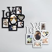 Decorative Wall Hanging Love Collage Picture Frame 6 Option, Black and White set