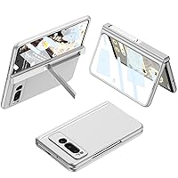 Miimall Cases for Pixel Fold 5g Case, [Kickstand & Magnetic Hinge Protection][All-Inclusive Protection] Anti Scratch Anti Drop Phone Case for Google Pixel Fold 5g Case, Silver