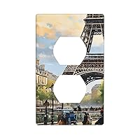 (Romantic Paris Eiffel Tower) Modern Wall Panel, Switch Cover, Decorative Socket Cover For Socket Light Switch, Switch Cover, Wall Panel.