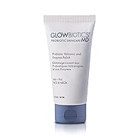 Glowbiotics Volcanic & Enzyme Polish: Probiotic Brightening Facial Scrub with Malic Acid for Luminous Skin, Exfoliator for Face & Neck, Suitable for All Skin Types, 2 Fl Oz