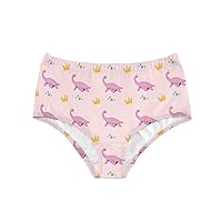 Pink Dinosaur Little Girls' Underwear Soft Kids Brief Underwear Toddler Comfortable Panties