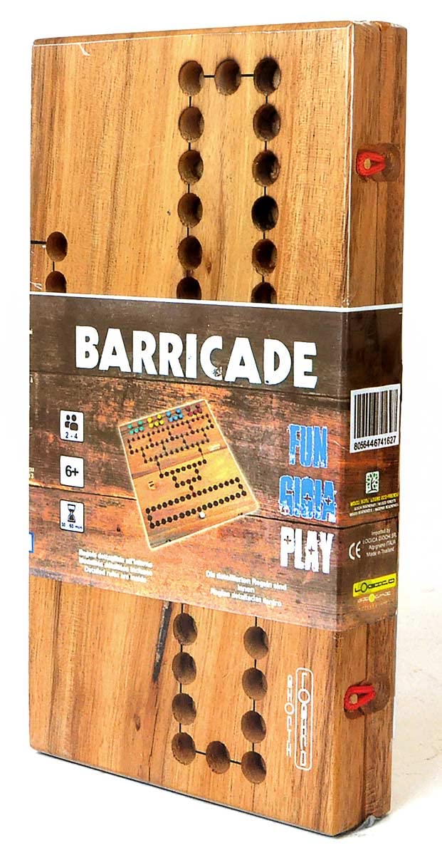 Logica Puzzles Art. Malefiz - Barricade - Wooden Board Games - Strategy Game for 2/4 Players - Family Game