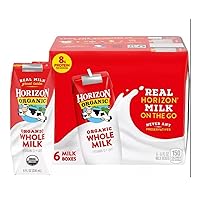 Horizon Organic Shelf-Stable Whole Milk boxes, Horizon Whole Milk Single Serve, 6pk/8.0 Fl oz