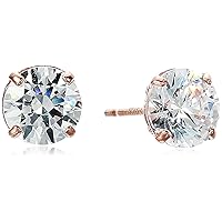 Amazon Essentials 14K Gold 1cttw Infinite Elements Cubic Zirconia Round Stud Earrings (previously Amazon Collection)