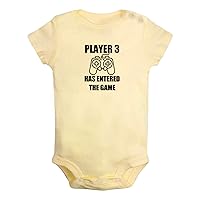 Player 3 Has Entered The Game Funny Romper Baby Bodysuit Infant Jumpsuits Outfit