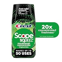 Scope Squeez Mouthwash Concentrate, Original Mint Flavor, 50mL Bottle, Equal Uses up to 1L Bottle *vs 1L Scope Outlast Mouthwash, Squeez to Control The Strength