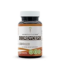 Cordyceps 60 Capsules, Made with Vegetable Capsules and Cordyceps Cordyceps Sinensis Vitality and Stamina (60 Capsules)
