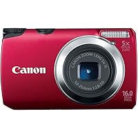 Canon Powershot A3300 IS 16 MP Digital Camera with 5x Optical Zoom (Red)
