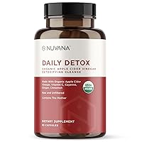Advanced Detox Apple Cider Vinegar - Organic w/ The Mother - Natural Healthy Weight, Digestion, Energy, and Detox Support - ACV By Nuvana - 90 Capsules