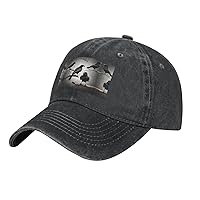 Black Crow Birds on a Branch Print Unisex Adjustable Baseball Caps Washed Denim Trucker Hat Baseball