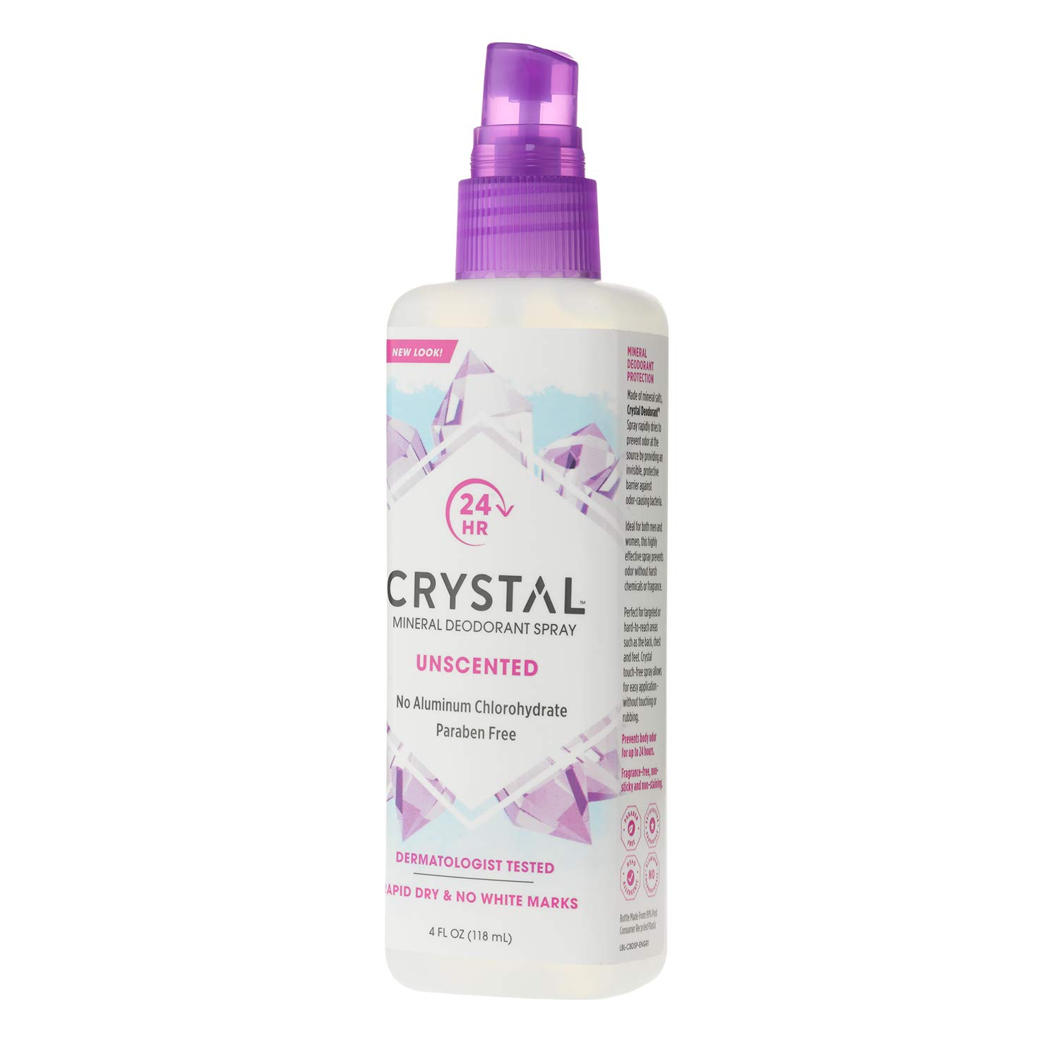 CRYSTAL Deodorant Spray - Unscented (4 fl oz) - 3 Pack (30009-3)