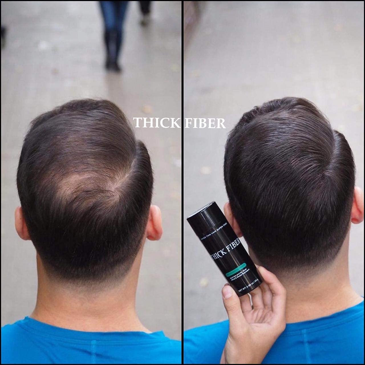 Mua THICK FIBER Hair Building Fibers for Thinning Hair & Bald Spots (BLACK)  - 25g Bottle - Conceals Hair Loss in Seconds - Hair Fibers for Men & Women  trên Amazon Mỹ