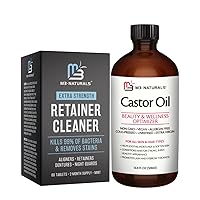 Retainer Cleaner 60 Tablets and Castor Oil Bundle