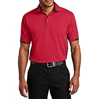 Men's Short Sleeves Dry Zone Colorblock Ottoman Polo Shirt 5.3-Ounce, 100% Polyester 3-Button Placket Men