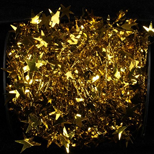 Gold Star Wired Craft Ribbon Garland 1" x 108 Yards