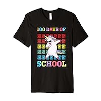 100 Days of School Unicorn Girls Teacher 100th Day of School Premium T-Shirt