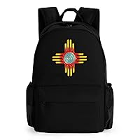 Zia Sun - Zia Pueblo - New Mexico 17 Inch Laptop Backpack Large Capacity Daypack Travel Shoulder Bag for Men&Women