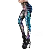 Womens 3D Printed Graphic Leggings, Halloween Fun Design Workout Stretch Pants Various Designs