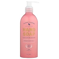 Hand in Hand Liquid Hand Soap Cactus Blossom Bergamot and Crisp Basil, Palm Oil Free, Cruelty Free, 10 Ounce (Pack of 3)