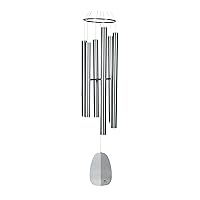 Woodstock Chimes Signature Collection, Windsinger Chimes of King David, 88'' Silver Wind Chimes for Outdoor, Patio, Home or Garden Décor (WWKD)