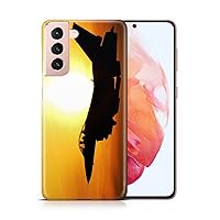 Cool Fighter Jet Plane in Sunset Phone CASE Cover for Samsung Galaxy S21 5G