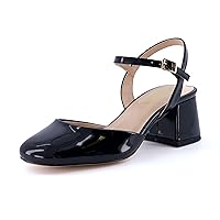 CUSHIONAIRE Women's Dancer round toe block heel dress shoe +Memory Foam, Wide Widths Available