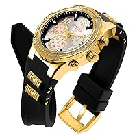 Invicta Women's BLU Quartz Watch with Silicone Strap, Black, 22 (Model: 24198)