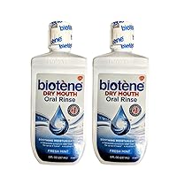 Biotene Dry Mouth Oral Rinse, Fresh Mint 8 oz (Pack of 2)