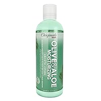 Originals by Africa's Best Olive & Aloe Moisturizing Growth Lotion, Ultimate Hydration Finishing Step, For All Hair Types and Textures, Petroleum & Mineral Oil Free, 12 oz