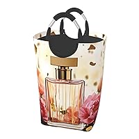 Laundry Basket Freestanding Laundry Hamper Fashion Perfume Collapsible Clothes Baskets Waterproof Tall Dirty Clothes Hamper for Dorm Bathroom Laundry Room Storage Washing Bin
