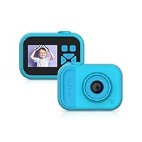 myFirst Camera 10 - Digital Mini Camera for Boys Girls Age 4-19 5MP Video Photo Support 32GB Memory Card, Comes with Tripod Screw Adapter Suitable for Birthday Gift (Blue)