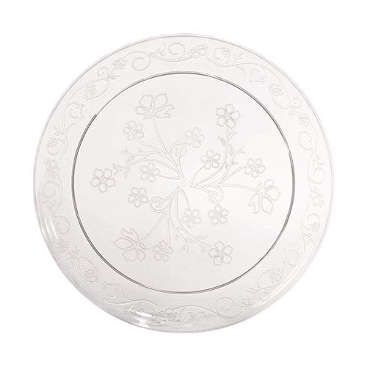 Hanna K. Signature Collection D'Vine Clear Deluxe Round Dinner Plates - 6.25