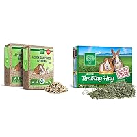 Small Pet Select Premium Natural Aspen Bedding, Animal Bedding, Jumbo Size 282 L & 2nd Cutting Perfect Blend Timothy Hay Pet Food for Rabbits, Guinea Pigs, Chinchillas and Other Small Animals, 10 LB